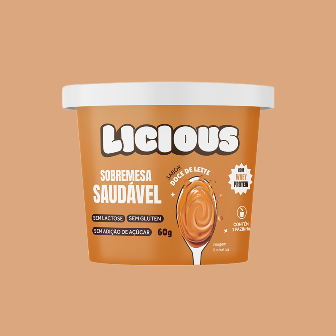 Sobremesa Saudável Licious® - Sabor Doce de Leite Argentino - 60g
