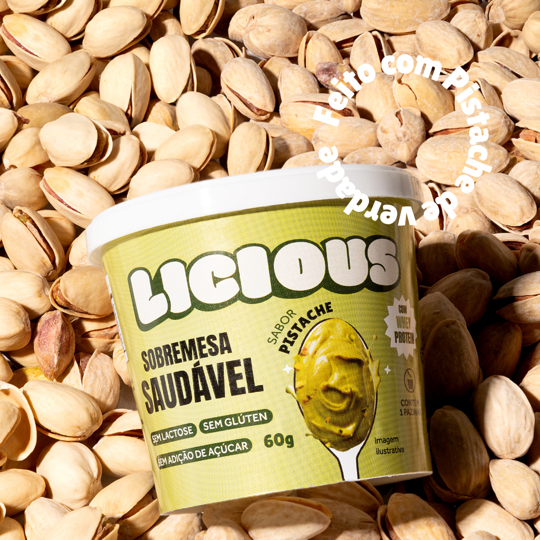 Kit 4 unidades: Sobremesa Saudável Licious® - Sabor Pistache - 240g