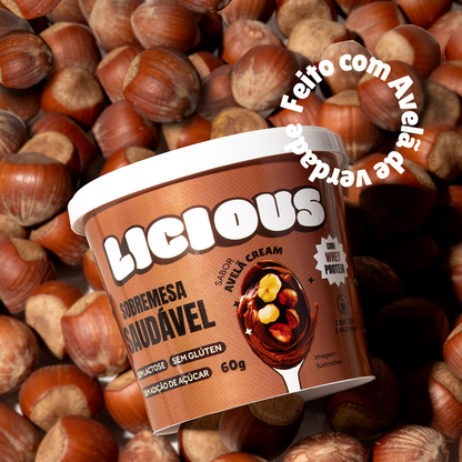 Kit 8 unidades: Sobremesa Saudável Licious® - Sabor Avelã Cream - 480g