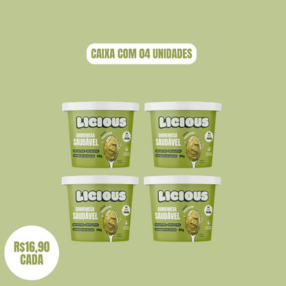 Kit 4 unidades: Sobremesa Saudável Licious® - Sabor Pistache - 240g