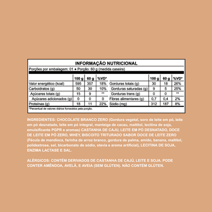 Kit 8 unidades: Sobremesa Saudável Licious® - Sabor Doce de Leite Argentino - 480g